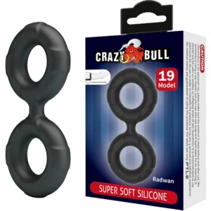 Crazy Bull Radwan Model 19 Double Silicone Adjustable Ring, Black