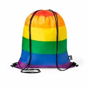 PRIDE Rainbow Flag Lightweight Nylon Backpack 38x45cm Adjustable Closure