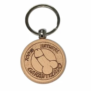 Diablo Picante Wooden Keychain Natural Finish Compact Fun Gift