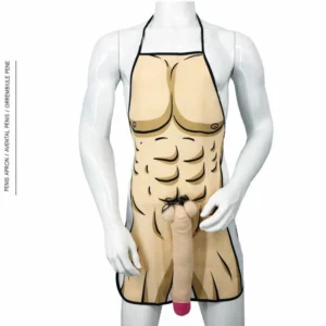 Diablo Picante 3D Muscular Torso Apron with Bold Accessory, One Size