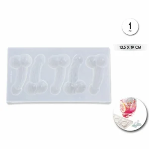 DIABLO PICANTE Silicone Party Ice & Chocolate Mold 5-Cavity, 10.5x19 cm