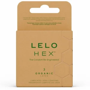 LELO HEX Organic Latex Protection, 3-Pack, Hexagonal Structure, Eco-Friendly