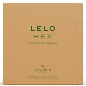 LELO HEX Organic 36-Pack Eco-Friendly Latex Protection with L-Arginine