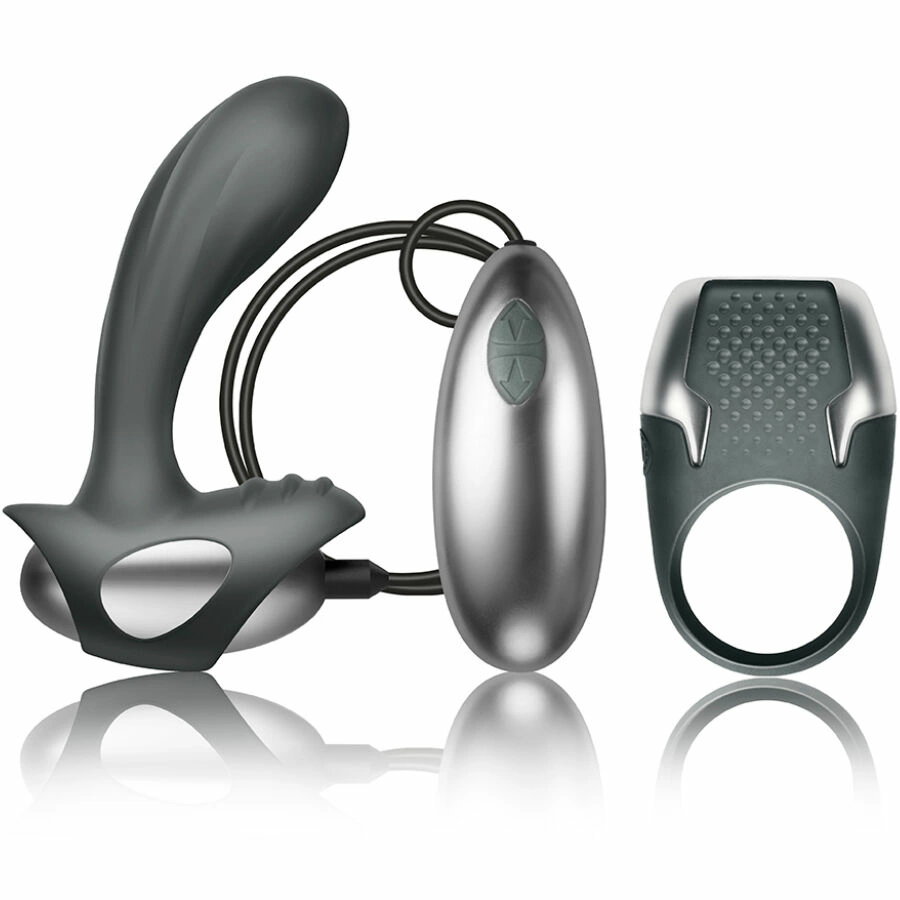 CLIMAXIMUM Excite Kit Silicone Intimate Ring & Wired Stimulation System