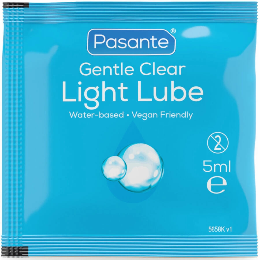 Pasante Light Water-Based Lubricant 5ml Sachet - Transparent & Vegan