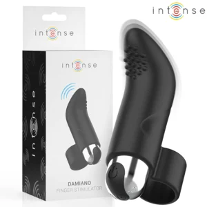 Intense Damiano Finger Model Silicone Compact Vibration System, Black