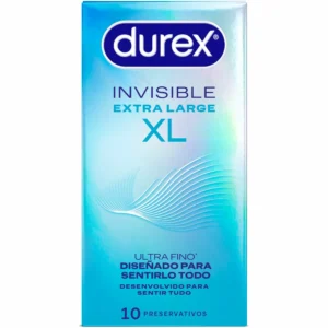 Durex Invisible XL Ultra Thin Latex Condoms 10-Pack Extra Large 57mm