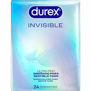 Durex Invisible Ultra Thin Latex Condoms, 24-Pack, 54mm Width