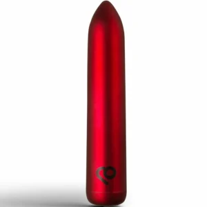 Rocks-Off Rechargeable Vibrating Bullet Poppy Red - Compact Waterproof Model