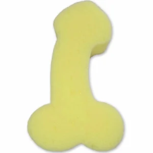 DIVERTY SEX Yellow Bath Sponge - Playful Novelty Gift, 170x105x40mm