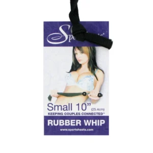 Sportsheets S&M Rubber Whip Small Black 25 cm - Flexible Handle