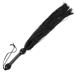 Sportsheets Large Rubber Whip Black 55cm - Handcrafted Latex Impact Tool