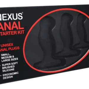Nexus Anal Kit - Set of 3 Silicone Intimate Training Plugs Black