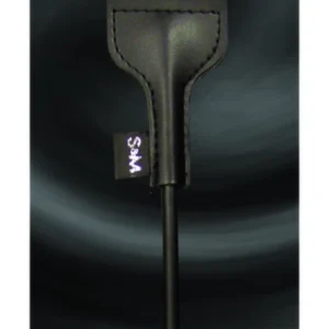 S&M Riding Crop Black Vinyl 43 cm - Durable Compact Model