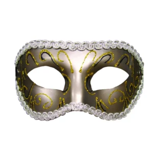 S&M Grey Masquerade Mask - Elegant Costume Accessory for Events