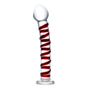 Glas Mr. Swirly Glass Intimate Spiral Wand 21 cm - Red Helix Design