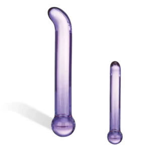 Glas Purple G-Spot Tickler 17cm Glass Massager with Ergonomic Handle