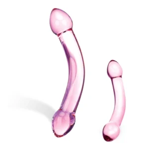 Glas Double Trouble Purple - Dual-Ended Glass Intimate Tool 18cm