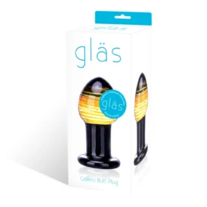 Glas Galileo Intimate Glass Plug with Color Accents 9cm