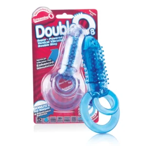 The Screaming O DoubleO 8 Blue - Dual Ring Intimate Device, Waterproof