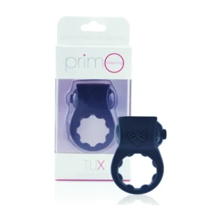 The Screaming O PrimO Tux Black - Premium Silicone Vibrating Ring