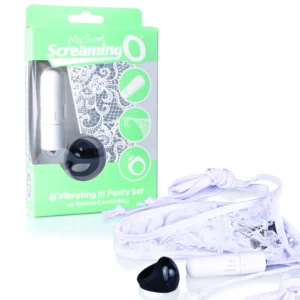 The Screaming O Remote Control Intimate Panty Vibe Set White, Adjustable
