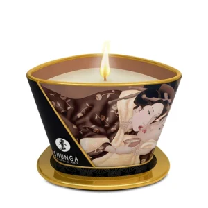 Shunga Massage Candle Chocolate 170ml - Romantic Aromatic Wax Oil