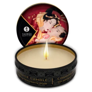 Shunga Romance Massage Candle Sparkling Strawberry Wine 30ml