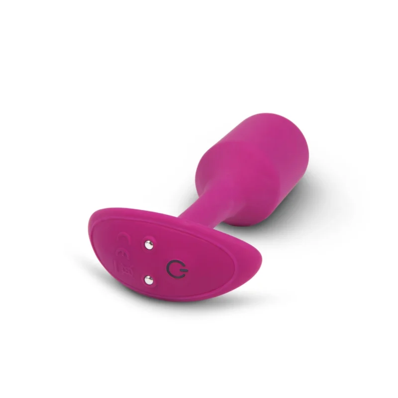 b-Vibe Vibrating Snug Plug 2 Rose - Weighted Silicone Plug, Medium