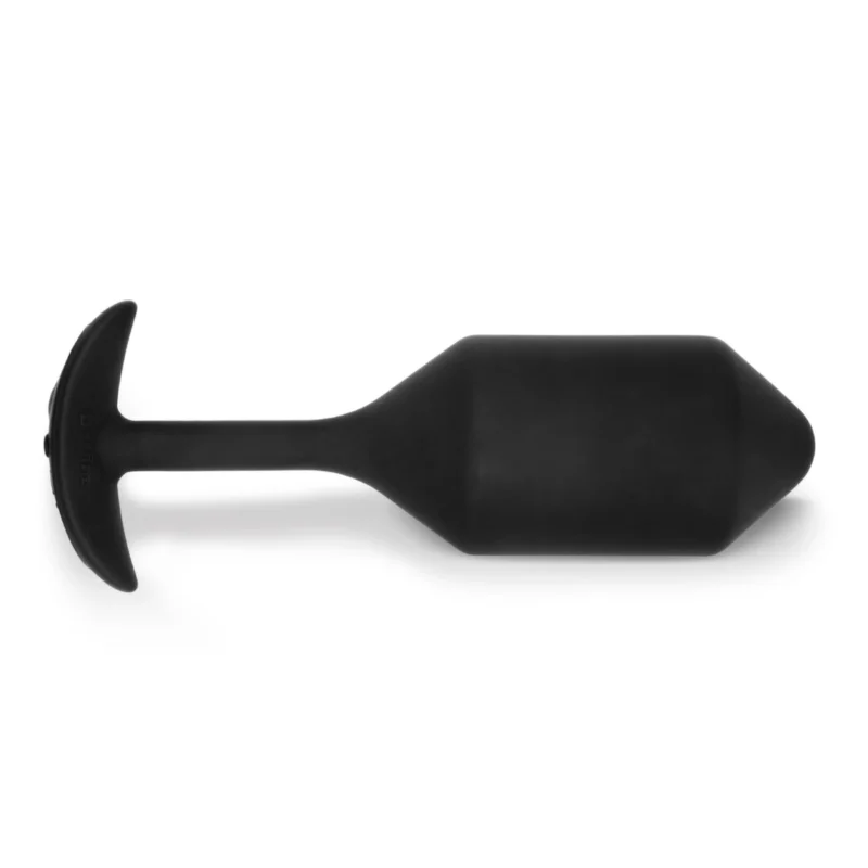 Analinis kaištis „b-Vibe Vibrating Snug Plug 4“ (juodas)