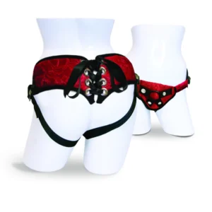 Sportsheets Sunrise Lace Corsette Harness Red Plush Adjustable 152cm