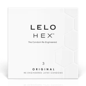 LELO HEX Original Condoms 3-Pack - Hexagonal Structure, 54 mm, Latex