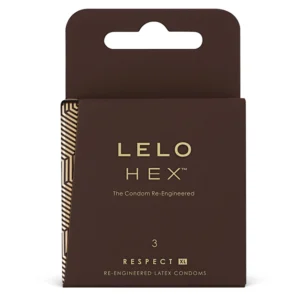 LELO HEX Respect XL Condoms 3-Pack - 58mm Wide, Ultra-Thin Design