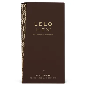 LELO HEX Respect XL 12-Pack Designer Latex Condoms 58mm Lubricated