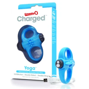 The Screaming O Charged Yoga Blue - Flexible Intimate Ring, Rechargeable