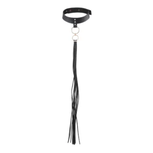 Bijoux Indiscrets Maze Vegan Tassel Choker Black Adjustable Design
