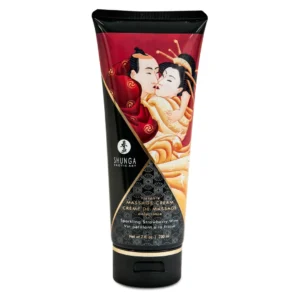 Shunga Massage Cream Sparkling Strawberry Wine 200ml - Moisturizing Formula
