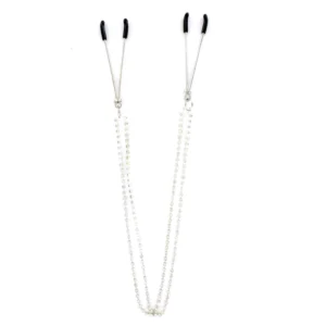 Sportsheets Sincerely Bling Adjustable Nipple Clips 50.8cm Black