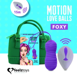 FeelzToys Motion Love Balls Foxy - Remote-Controlled, Waterproof, Silicone