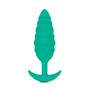 b-Vibe Twist Plug Green - Textured Silicone Intimate System 15.3cm