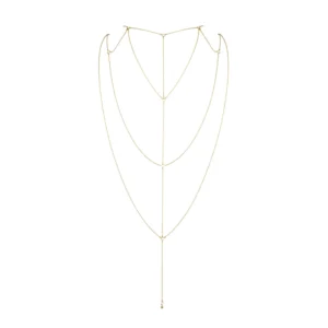 Bijoux Indiscrets Magnifique Gold Body Chain - Adjustable Back & Cleavage Jewelry