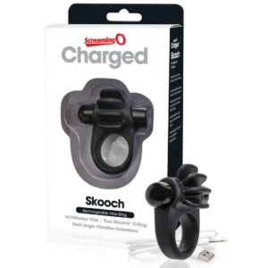 The Screaming O Charged Skooch Black - Rechargeable Silicone Ring