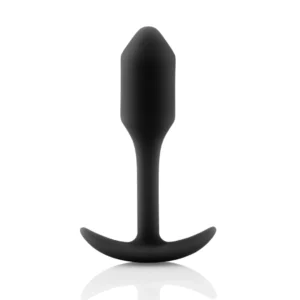 b-Vibe Snug Plug 1 Black - Compact Weighted Silicone Intimate Plug