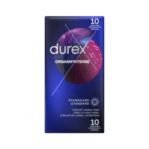 Durex Intense Stimulating Condoms 10 pcs - Ribbed & Dotted, Sensation Gel