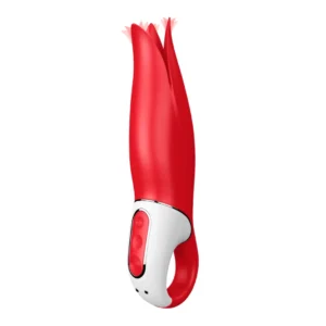 Satisfyer Power Flower Rechargeable Stimulation Device Red Silicone