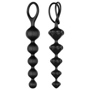 Satisfyer Love Beads Black - Set of 2 Flexible Silicone Bead Models
