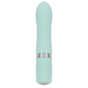 Pillow Talk Flirty Teal Mini Massager - Compact Wireless Silicone Model