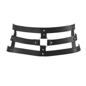 Bijoux Indiscrets Maze Wide Belt Vegan Black Adjustable Accessory