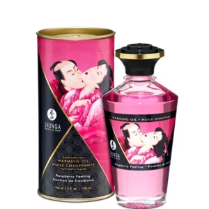 Shunga Aphrodisiac Warming Oil Raspberry 100ml Edible Sensual Formula