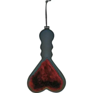 S&M Enchanted Heart Paddle Dual-Sided Vegan Burgundy 26cm